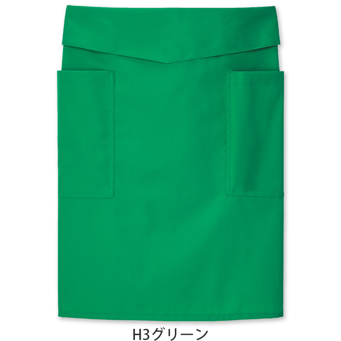 腰ひも隠れてスッキリ　腰下ミドルエプロン【10色】撥水、軽くて丈夫な綿混素材　色