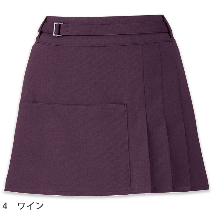 アシンメトリーデザイン　巻きスカートエプロン<全4色>　色