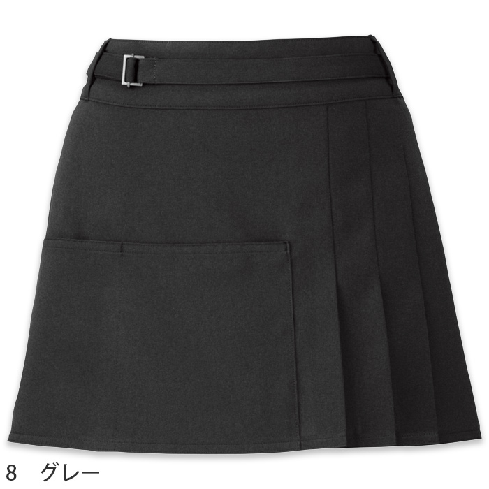 アシンメトリーデザイン　巻きスカートエプロン<全4色>　色